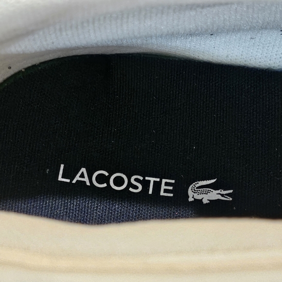 Lacoste Ampthill LCR3 SPM Leather Mens Sz 9.5 White Premium Leather - Picture 9 of 11